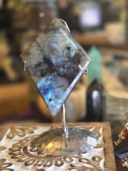 Losange labradorite et socle astrologie 