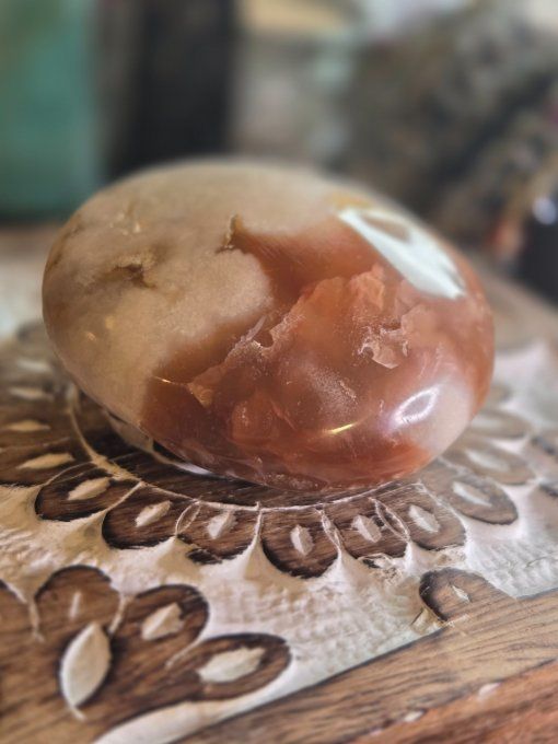 Galet agate de feu 60 mm