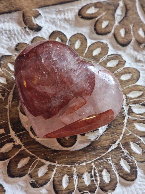 Coeur Quartz Hematoide 50 mm