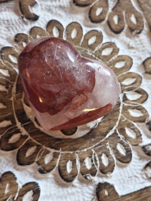 Coeur Quartz Hematoide 50 mm