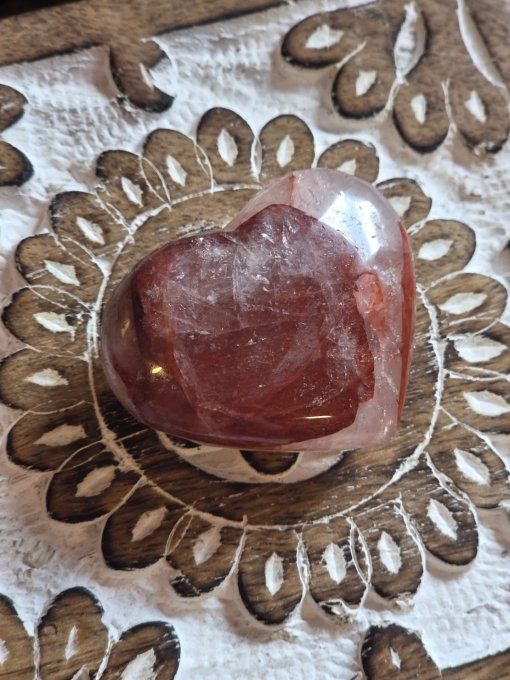 Coeur Quartz Hematoide 50 mm