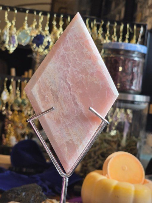 Losange opale rose 100 mm