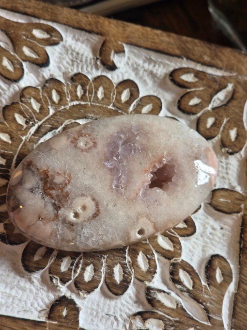 Agate fleur-haute qualité- 70 mm