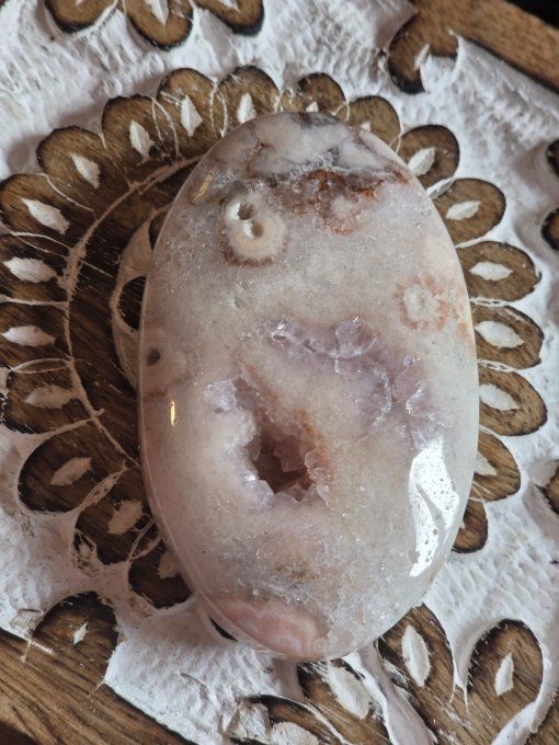 Agate fleur-haute qualité- 70 mm