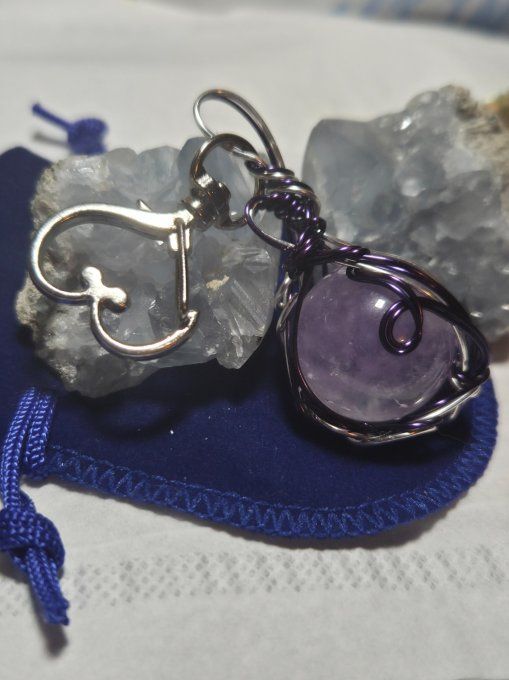 Porte clé sphére Améthyste  