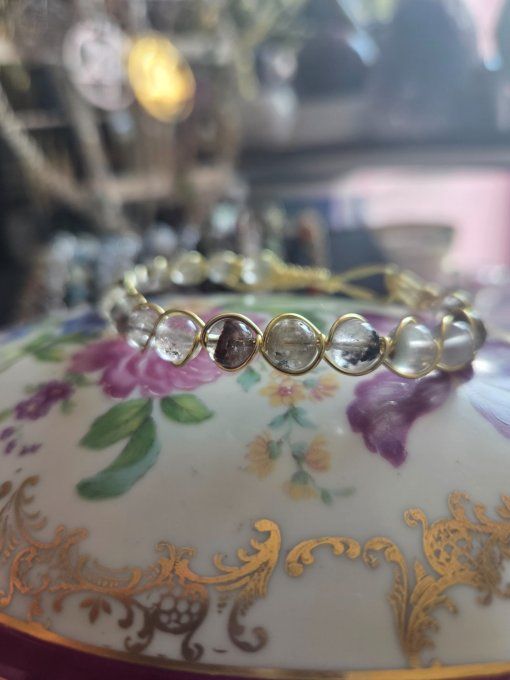 Bracelet Lodolite -Quartz jardin