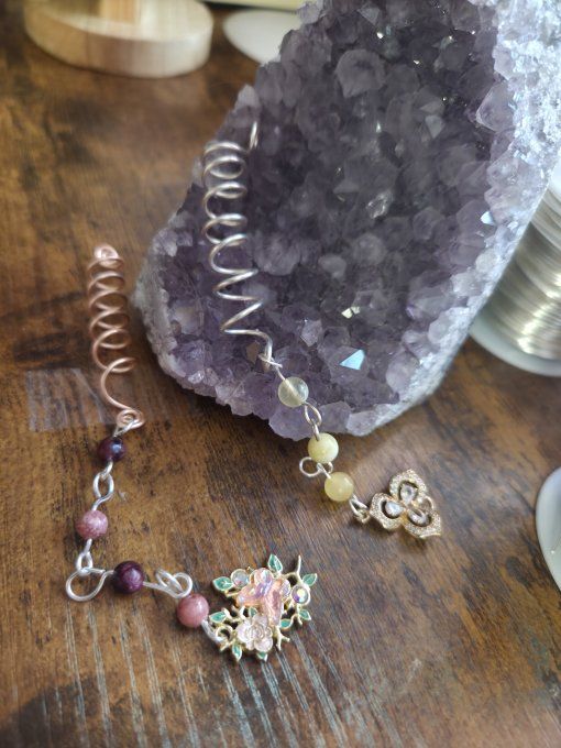 Tortillons twist cheveux 4 perles