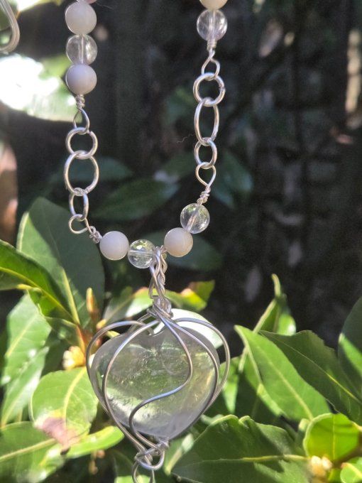 Collier coeur de roche 60 cm