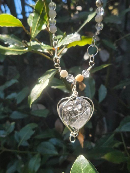 Collier coeur de roche 60 cm