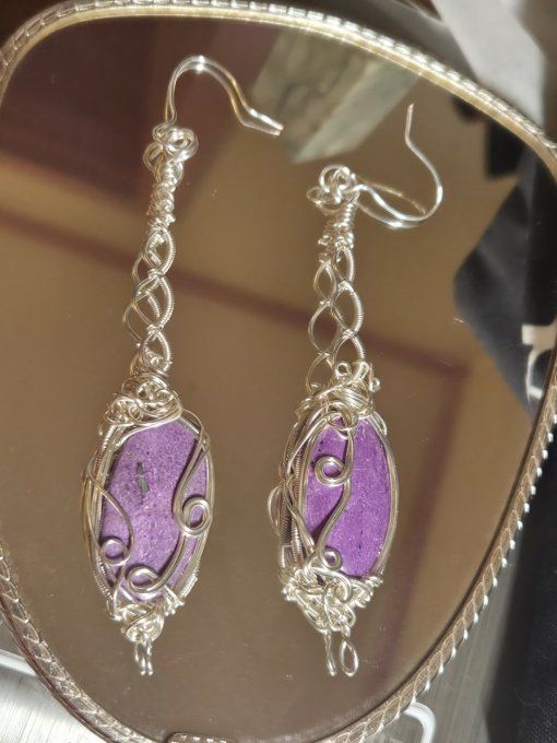 Boucles d’oreilles stichtite