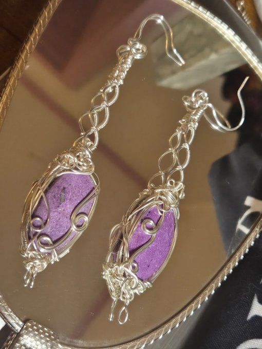 Boucles d’oreilles stichtite