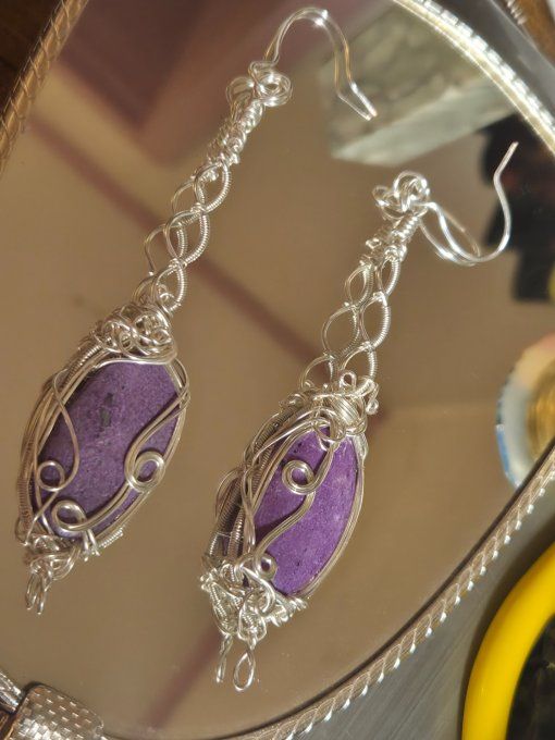 Boucles d’oreilles stichtite