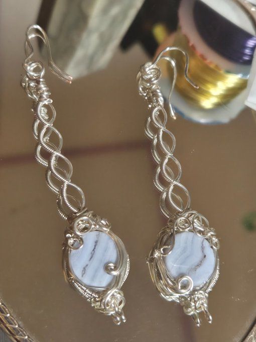 Boucle Agate Blue Lace -