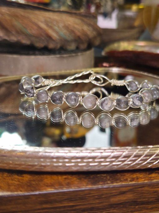 Bracelet Pinolite - Equilibre , force et calme