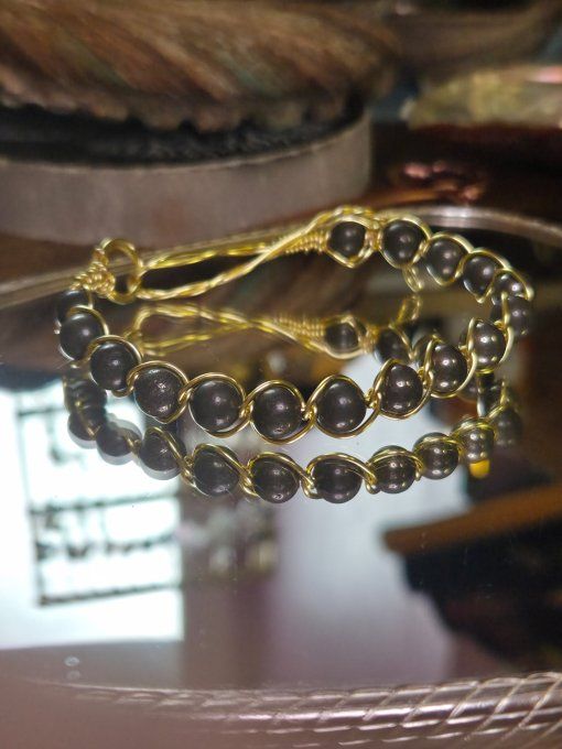 Bracelet Pyrite - chance , sérénité et lâcher prise 