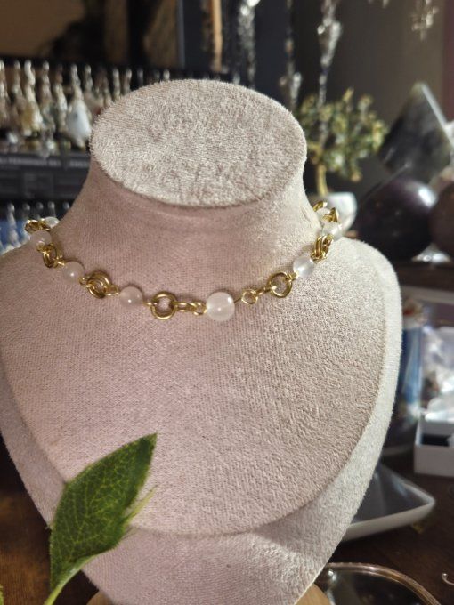 Collier selenite 45 cm 
