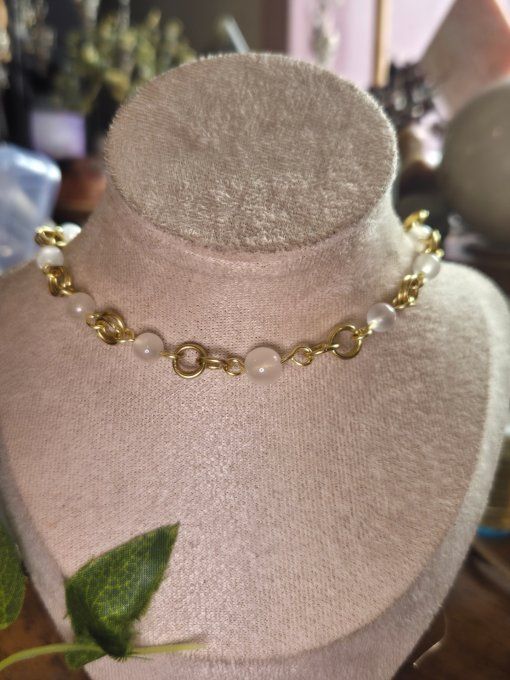 Collier selenite 45 cm 