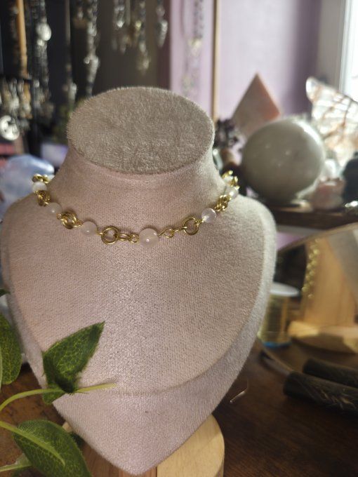 Collier selenite 45 cm 