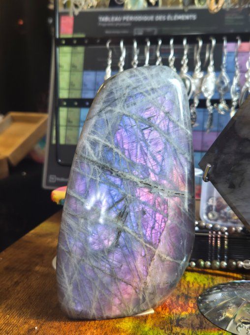 Bloc De Labradorite Forme Libre – Protection, Équilibre & Confiance  110 mm - Copie - Copie