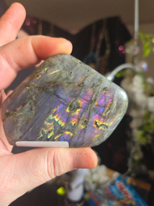 Bloc De Labradorite Forme Libre – Protection, Équilibre & Confiance  110 mm - Copie