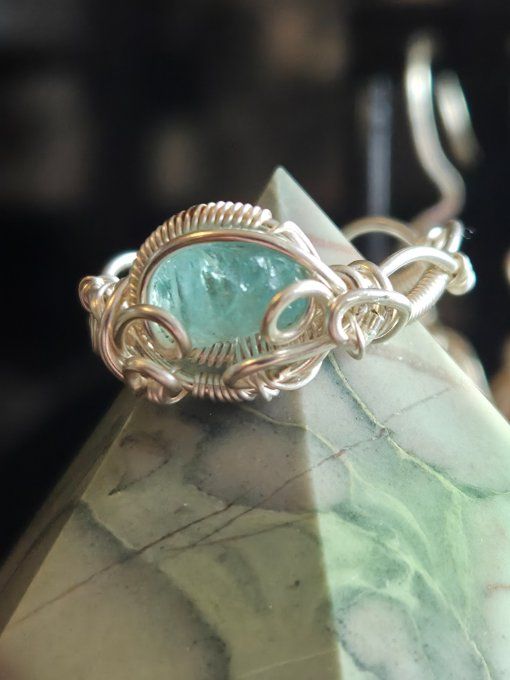 Bague Aigue marine Brut 