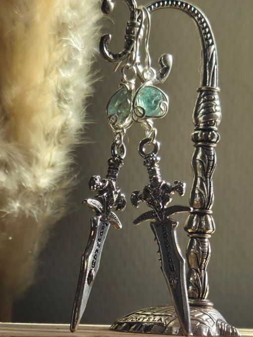 Boucle d’oreille aigue marine  - reserver