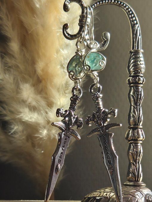 Boucle d’oreille aigue marine  - reserver