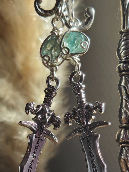 Boucle d’oreille aigue marine  - reserver