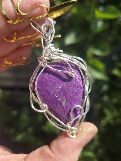 Pendentif stichtite argent : Compassion liberation