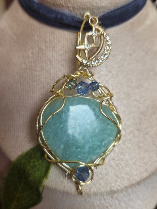 Amulette Or En Amazonite – Vérité Et Sérénité  