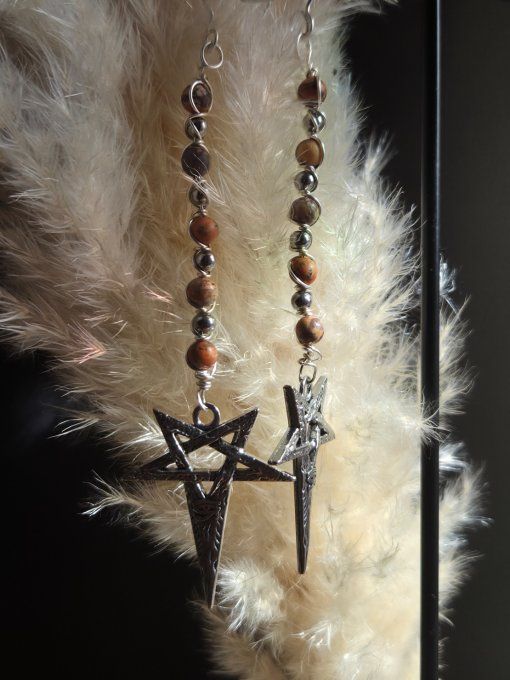 BO jaspe bourdon etoile gothique 