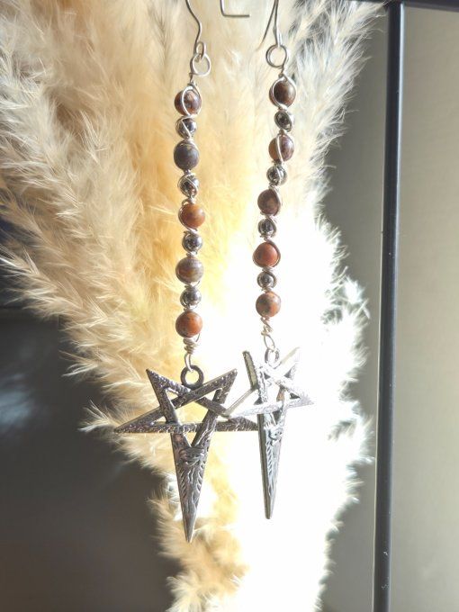 BO jaspe bourdon etoile gothique 