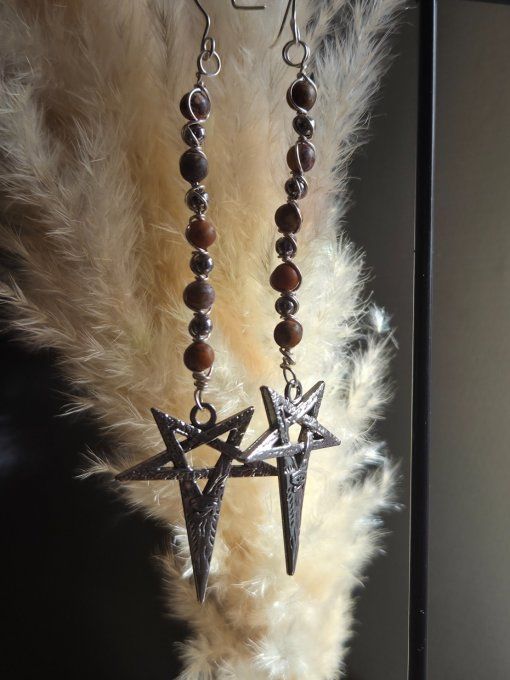 BO jaspe bourdon etoile gothique 