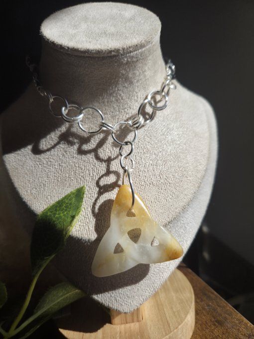 Collier Triketra  Cornaline – Énergie et vitalité