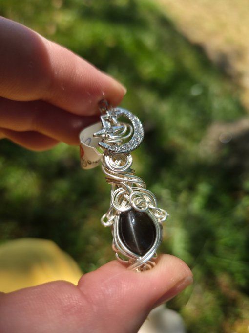 Pendentif Oeil de chat -chrysoberyl ✨protection et sérénité 