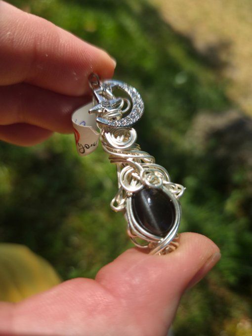 Pendentif Oeil de chat -chrysoberyl ✨protection et sérénité 