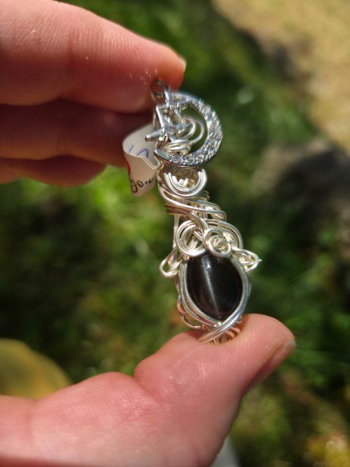 Pendentif Oeil de chat -chrysoberyl ✨protection et sérénité 