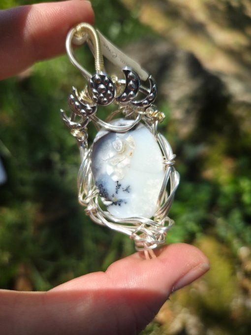  Amulette Merlinite (✨Opale Dendritique) Pierre de Magie et d’Équilibre✨
