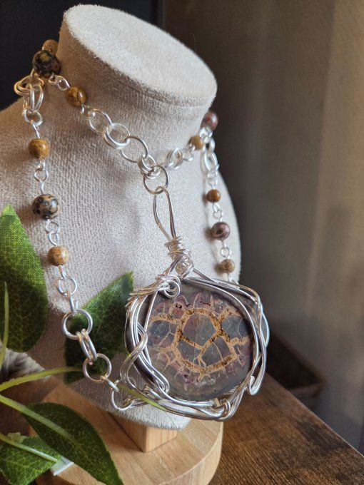 Collier 60 cmSeptaria argent -Tempérance et soulagement - Copie - Copie