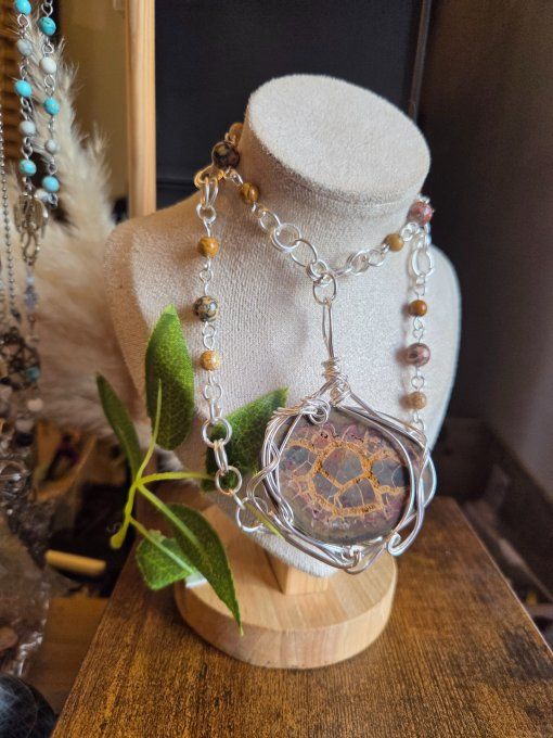 Collier 60 cmSeptaria argent -Tempérance et soulagement - Copie - Copie