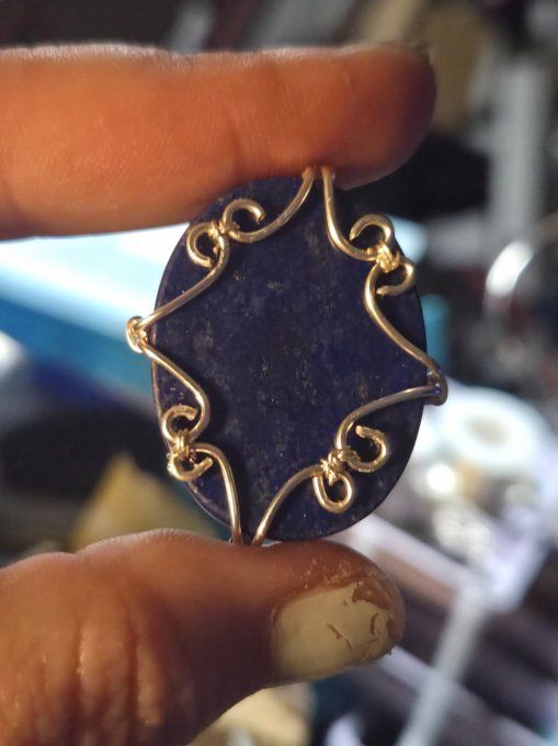 Amulette Argent Lapis-Lazuli Naturel - Sagesse et Clarté Mentale