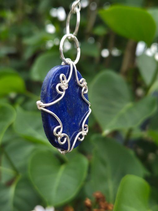 Amulette Argent Lapis-Lazuli Naturel - Sagesse et Clarté Mentale