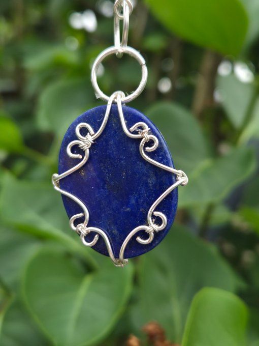 Amulette Argent  En Lapis-Lazuli – Vérité, Clarté Mentale & Sagesse  