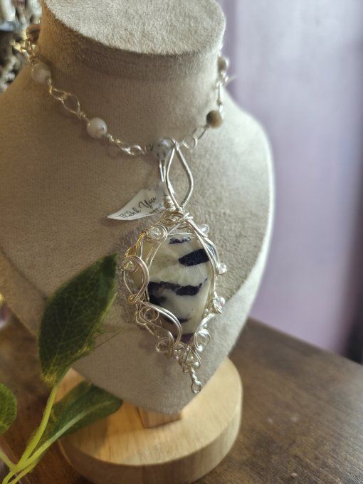 Pendentif✨Calcite Fluorite violette