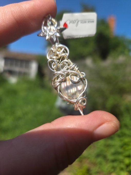 Pendentif Abalone & Argent – la mini