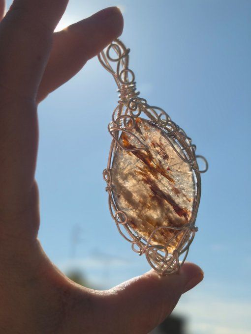 Amulette Quartz hématoïde ✨transforme l'énergie 
