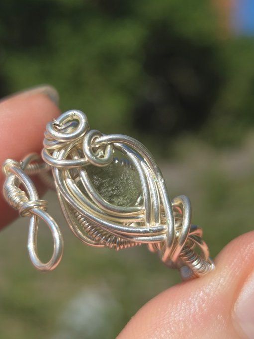  Bague ajustable Moldavite  - ✨Pierre des Étoiles