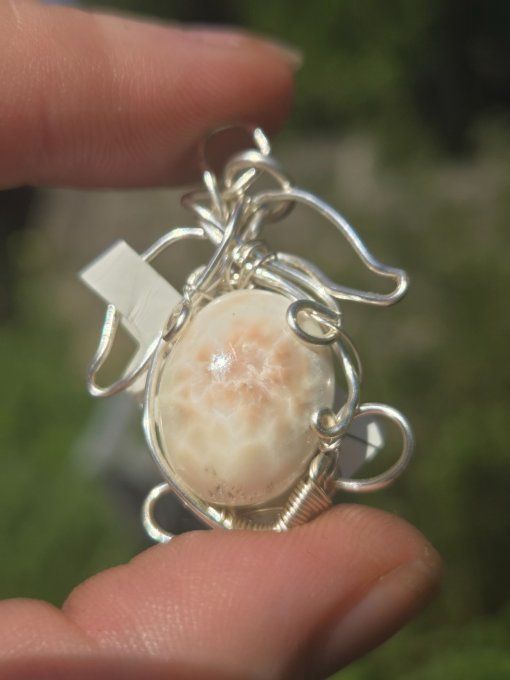 Pendentif Tortue Natrolite -Douceur Incarnée