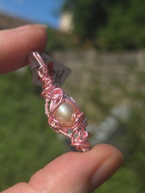  Pendentif Perle de nacre naturelle.✨Sérénité, Protection & Harmonie