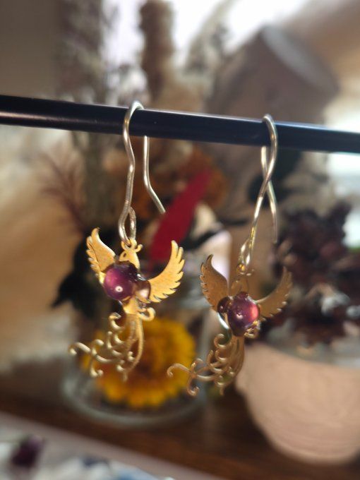  Boucles d’oreille Améthyste -serenité et Apaisement 